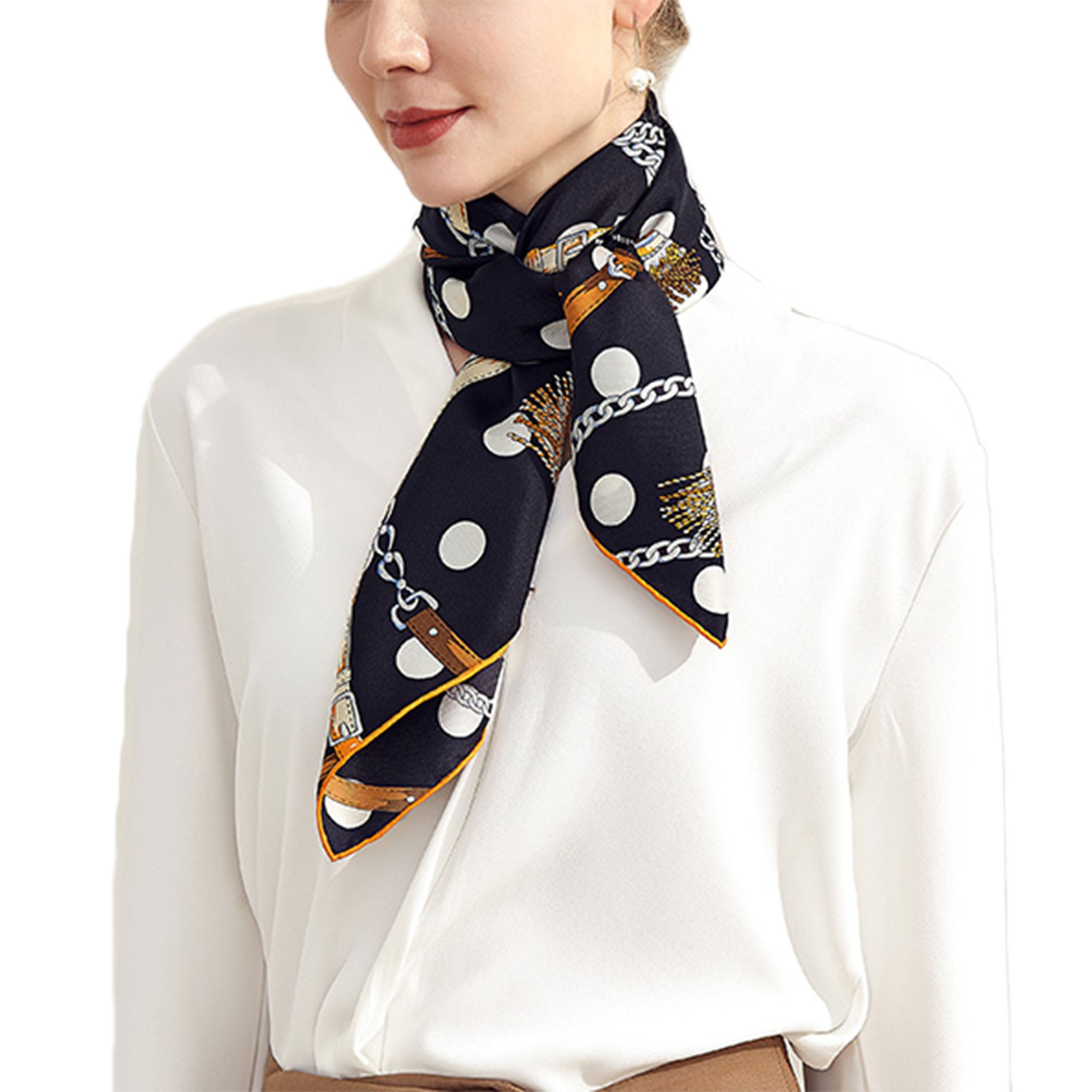 Bespoke printed silk scarf 90x90 cm (35x35) - Fibra Creativa